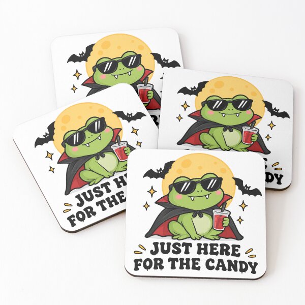 Item preview, Just Here for the Candy Vampire Frog – Cute Halloween designed and sold by kstheladesigns.
