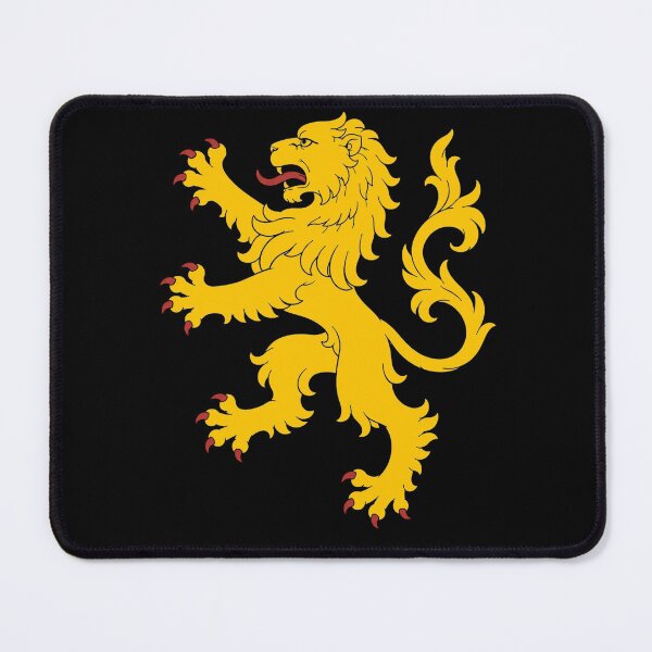 Item preview, Golden Lion Rampant – Medieval Heraldic Lion Emblem Design designed and sold by Fradikal.