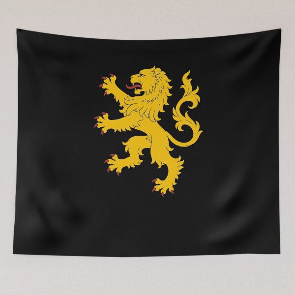 Item preview, Golden Lion Rampant – Medieval Heraldic Lion Emblem Design designed and sold by Fradikal.