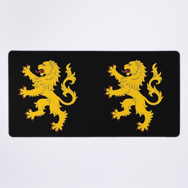 Item preview, Golden Lion Rampant – Medieval Heraldic Lion Emblem Design designed and sold by Fradikal.