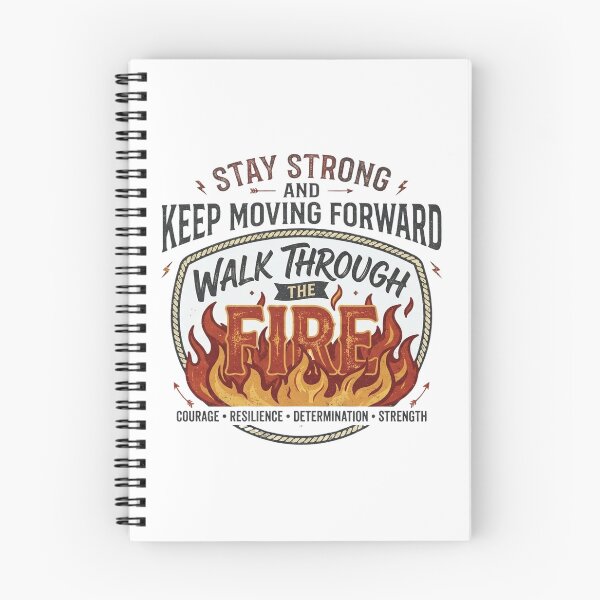 Item preview, Walk Through The Fire Motivational Vintage T-Shirt Design designed and sold by CreativeNest Prints.