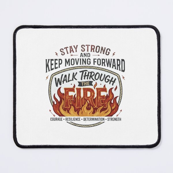 Item preview, Walk Through The Fire Motivational Vintage T-Shirt Design designed and sold by CreativeNest Prints.