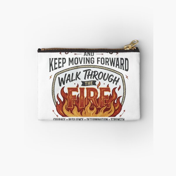 Item preview, Walk Through The Fire Motivational Vintage T-Shirt Design designed and sold by CreativeNest Prints.