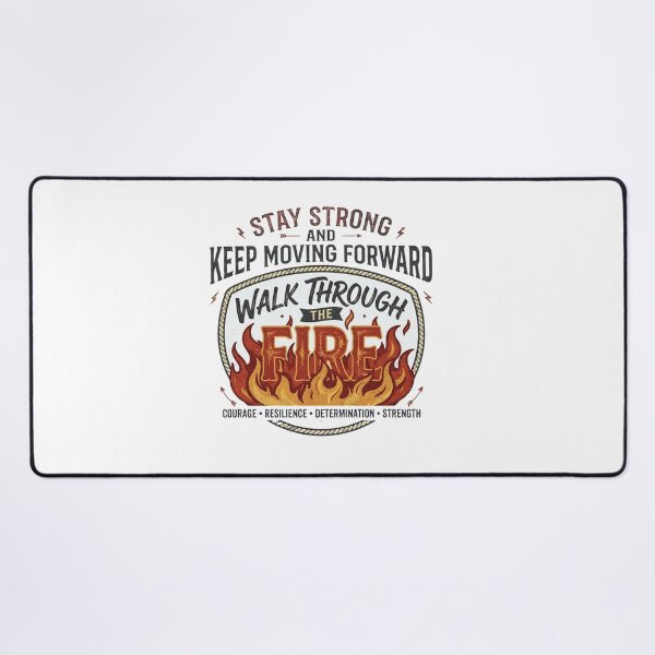 Item preview, Walk Through The Fire Motivational Vintage T-Shirt Design designed and sold by CreativeNest Prints.