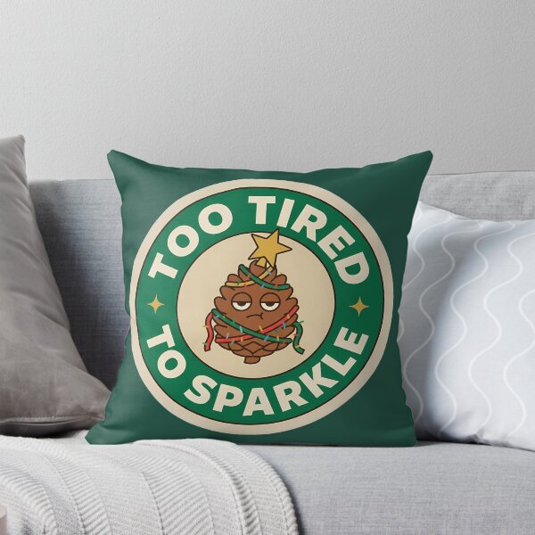 Item preview, Too Tired To Sparkle Funny Pinecone Badge designed and sold by DripCultureLab.