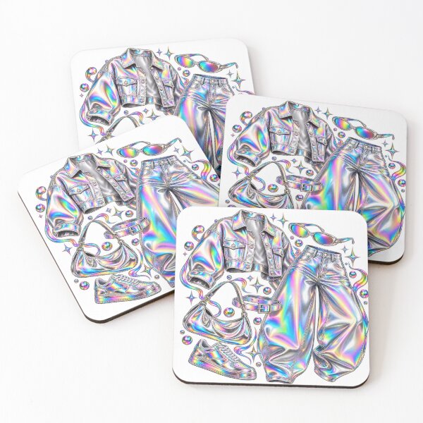 Item preview, Barrel Denim Edit - Chrome Rainbow Current Fashion Collage designed and sold by The198X.