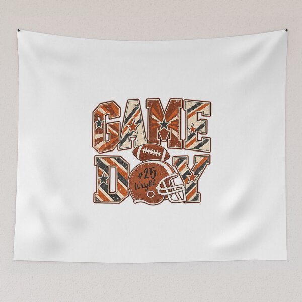 Item preview, Game Day Wright 25 Football Player Vintage Graphic designed and sold by PunPals-Art.