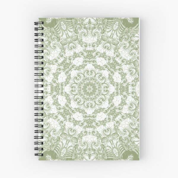 Item preview, Sage Green Intricate Linocut Mandala designed and sold by Kelly Dietrich Mandala & Fractal Art.