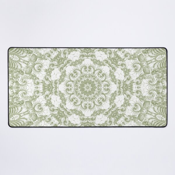Item preview, Sage Green Intricate Linocut Mandala designed and sold by Kelly Dietrich Mandala & Fractal Art.