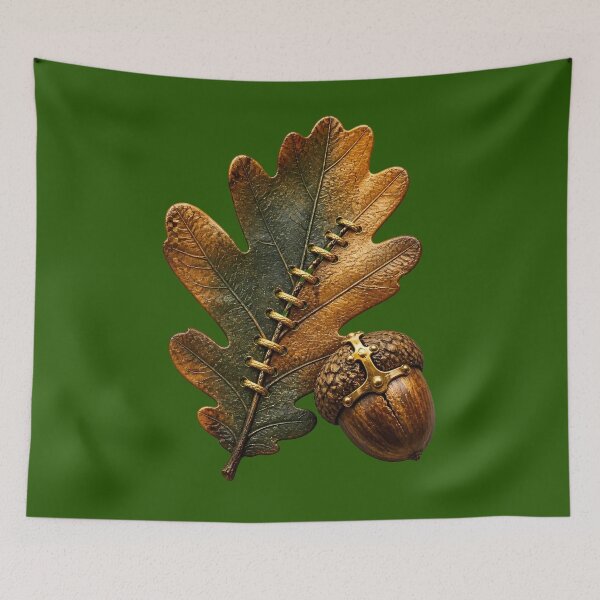Item preview, The Botanical Repair Shop: Mended Autumn Oak Leaf designed and sold by Fun2Fentastic.