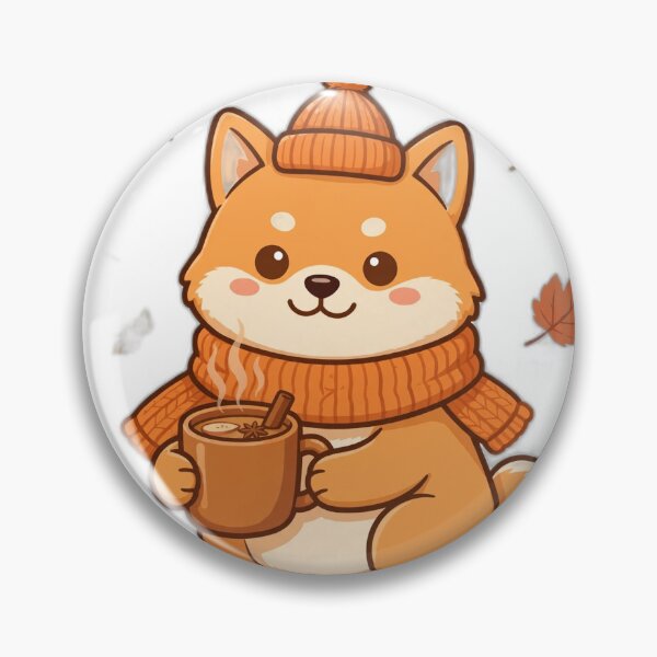 Item preview, Cozy Fall Shiba Inu Dog Scarf Apple Cider designed and sold by Bark & Banter.