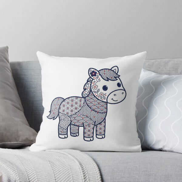 Item preview, horse in sashiko style  designed and sold by Maewshooter.