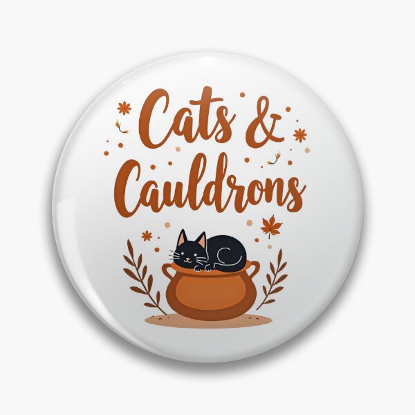 Item preview, cat and cauldrons cute cartoon halloween  designed and sold by Panya-Design.