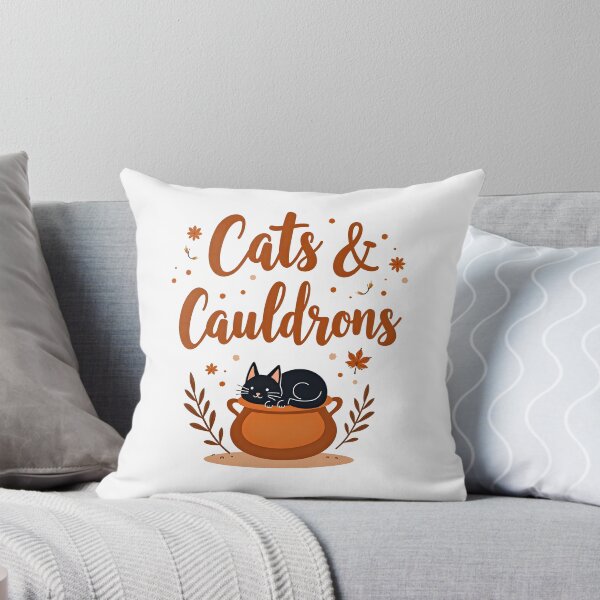 Item preview, cat and cauldrons cute cartoon halloween  designed and sold by Panya-Design.