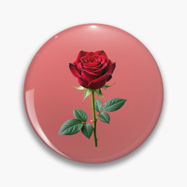 Item preview, Beautiful Red Rose with Green Leaves designed and sold by Utopian-Magic.