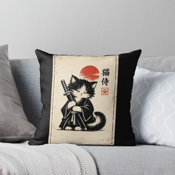 Item preview, Samurai Cat Vintage Ukiyo-E Warrior Art Graphic Cat Art designed and sold by Kladhadredo.