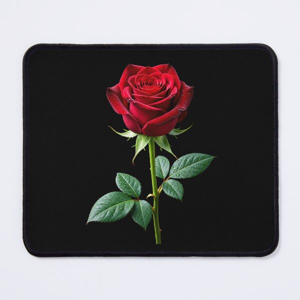 Item preview, Beautiful Red Rose with Green Leaves designed and sold by Utopian-Magic.