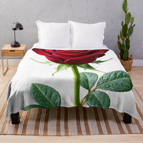 Item preview, Beautiful Red Rose with Green Leaves designed and sold by Utopian-Magic.