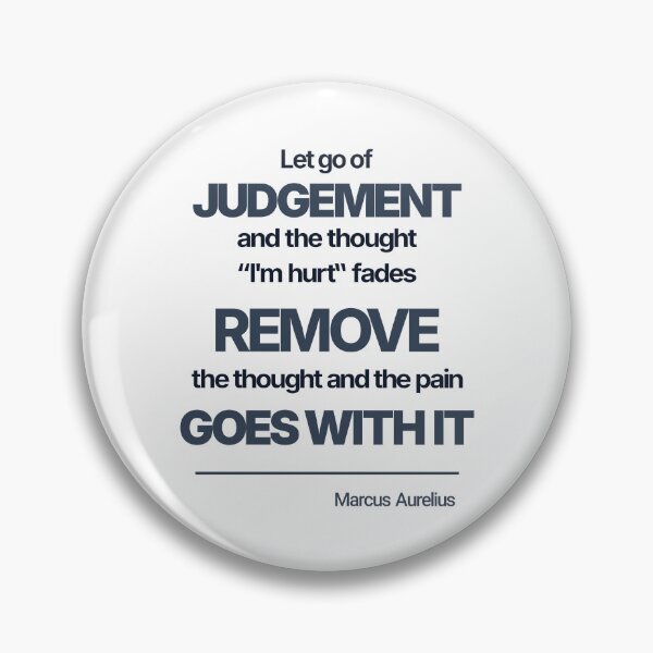 Item preview, Let Go of Judgement - Marcus Aurelius - Minimalist Style Stoic Quote - Dark Version designed and sold by Stoic Core.