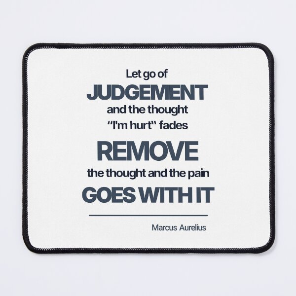 Item preview, Let Go of Judgement - Marcus Aurelius - Minimalist Style Stoic Quote - Dark Version designed and sold by Stoic Core.