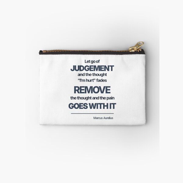 Item preview, Let Go of Judgement - Marcus Aurelius - Minimalist Style Stoic Quote - Dark Version designed and sold by Stoic Core.