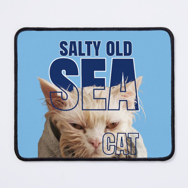 Item preview, Salty Old Sea Cat Funny Grumpy Sailor Humor designed and sold by DreamBig-Shop.