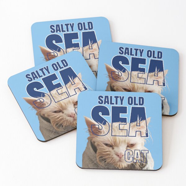 Item preview, Salty Old Sea Cat Funny Grumpy Sailor Humor designed and sold by DreamBig-Shop.