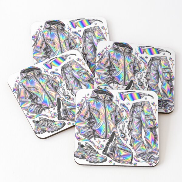 Item preview, Utility Street Set - Chrome Rainbow Current Fashion Collage designed and sold by The198X.