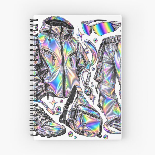 Item preview, Utility Street Set - Chrome Rainbow Current Fashion Collage designed and sold by The198X.
