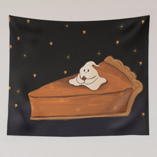 Item preview, Spooky haunted pumpkin pie designed and sold by SplodgeBlossom Illustration.