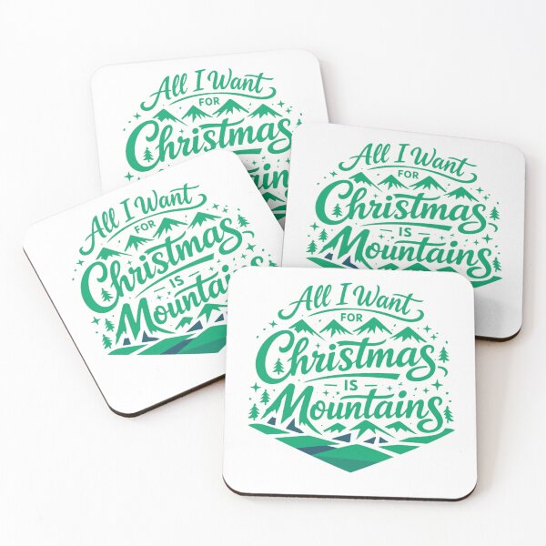 Item preview, All I Want for Christmas is Mountains Holiday Hiking T‑Shirt Green designed and sold by GabeMountainArt.