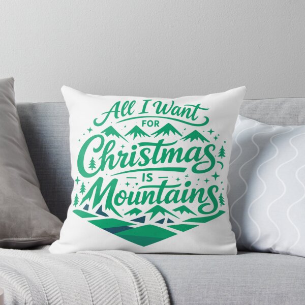 Item preview, All I Want for Christmas is Mountains Holiday Hiking T‑Shirt Green designed and sold by GabeMountainArt.