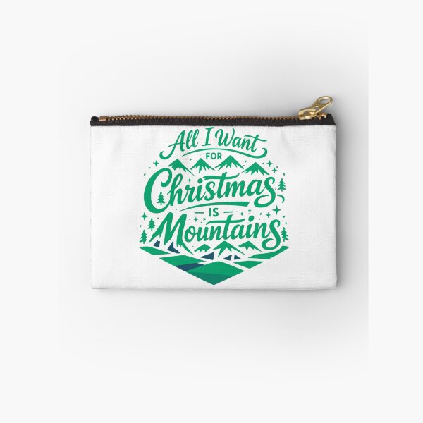 Item preview, All I Want for Christmas is Mountains Holiday Hiking T‑Shirt Green designed and sold by GabeMountainArt.