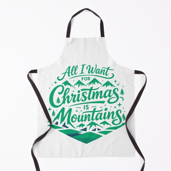 Item preview, All I Want for Christmas is Mountains Holiday Hiking T‑Shirt Green designed and sold by GabeMountainArt.
