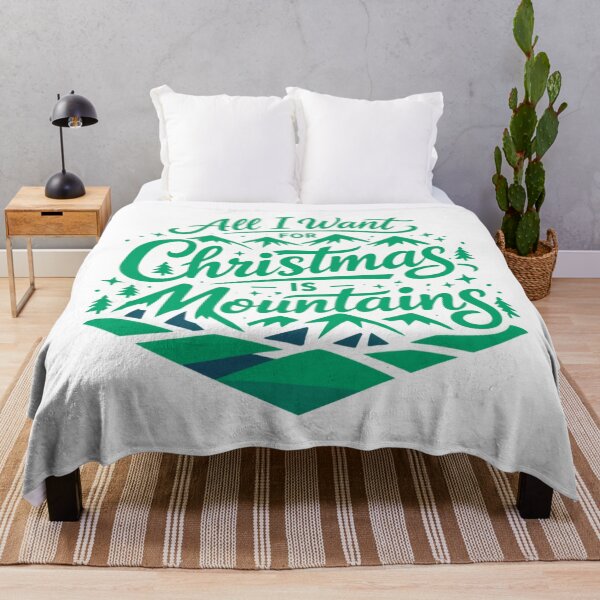 Item preview, All I Want for Christmas is Mountains Holiday Hiking T‑Shirt Green designed and sold by GabeMountainArt.