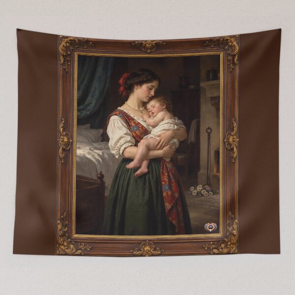 Item preview, Capturing The Maternal Grace Of Academic Realism Captivating AI Concept Art by Xzendor7 designed and sold by Xzendor7 Digital Art Creations.