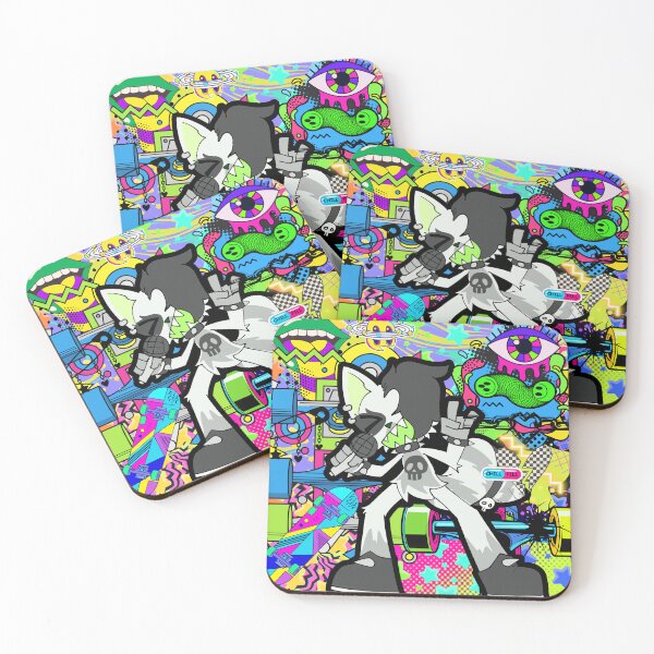 Item preview, Y2K Trippy Punk Cat Girl Cybercore Rave Aesthetic designed and sold by Side By Side Studio.