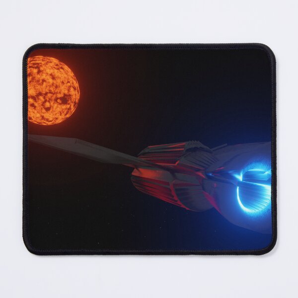 Item preview, Interstellar Travel Spaceship Near a Fiery Sun designed and sold by SuzanaTArt.