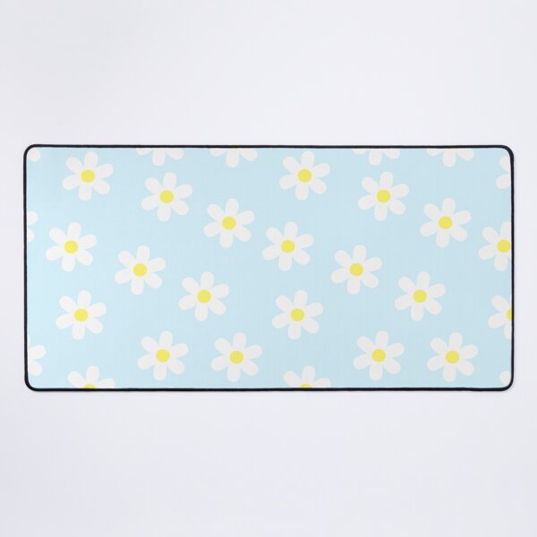 Item preview, white flowers on a blue background as a texture designed and sold by Nicole Bleck.