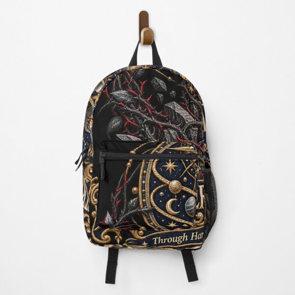 Item preview, Per Aspera Ad Astra Embroidery – Through Hardships to the Stars Celestial Latin Motto Art designed and sold by Emoji Emblems.