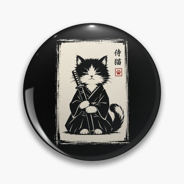 Item preview, Samurai Cat Vintage Ukiyo-E Warrior Art Graphic Cat Art designed and sold by Kladhadredo.