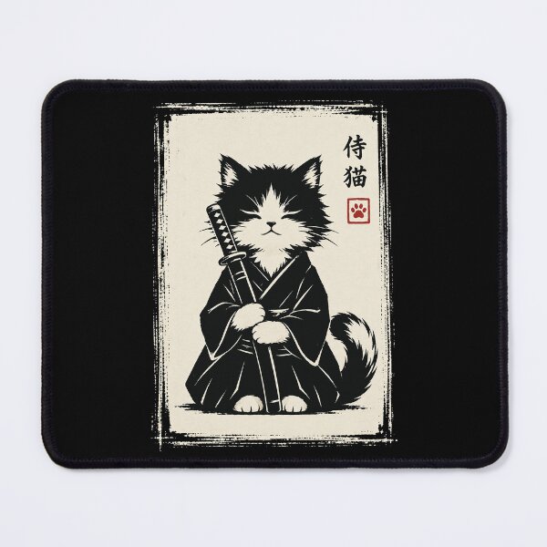 Item preview, Samurai Cat Vintage Ukiyo-E Warrior Art Graphic Cat Art designed and sold by Kladhadredo.