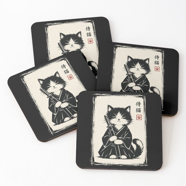 Item preview, Samurai Cat Vintage Ukiyo-E Warrior Art Graphic Cat Art designed and sold by Kladhadredo.