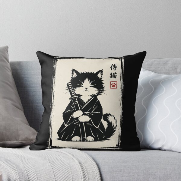 Item preview, Samurai Cat Vintage Ukiyo-E Warrior Art Graphic Cat Art designed and sold by Kladhadredo.