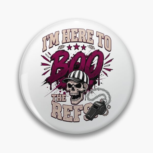 Item preview, I'm Here To Boo The Refs - Funny Referee Halloween Skull Sports Fan designed and sold by designwiss.