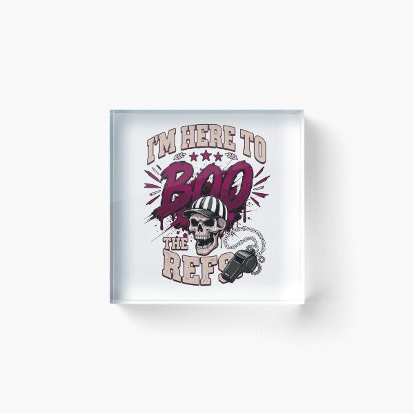 Item preview, I'm Here To Boo The Refs - Funny Referee Halloween Skull Sports Fan designed and sold by designwiss.