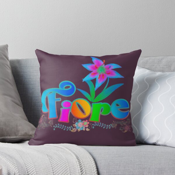 Item preview, Fiore Italian Word For Flower Lily Floral Botanical Typography Art designed and sold by Miheerala.