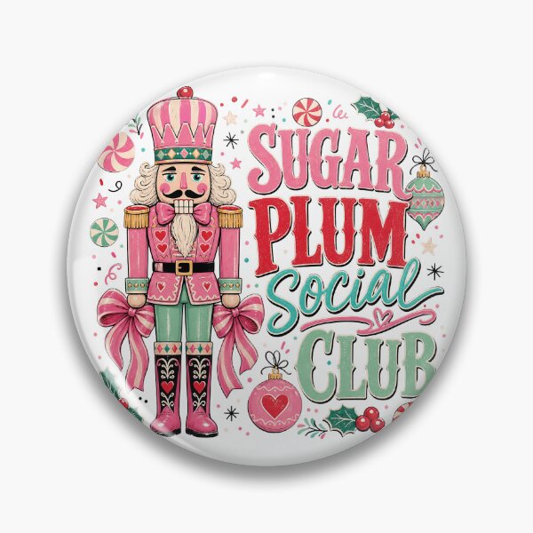 Item preview, Sugar Plum Social Club Pink Nutcracker Christmas designed and sold by JoyfullyOffbeat.
