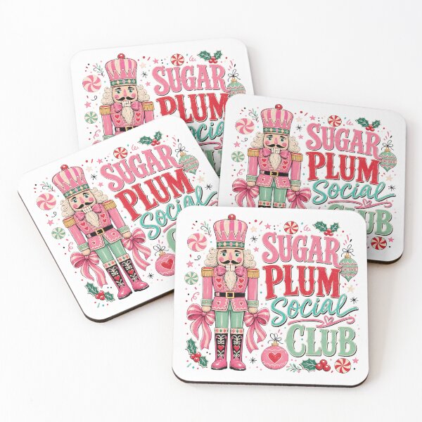 Item preview, Sugar Plum Social Club Pink Nutcracker Christmas designed and sold by JoyfullyOffbeat.