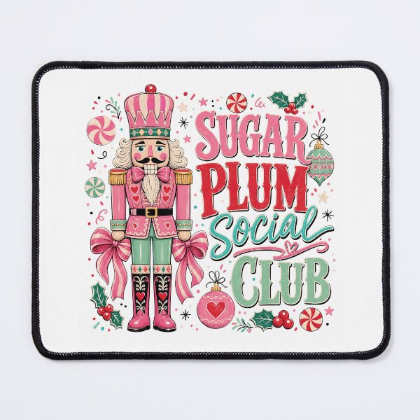 Item preview, Sugar Plum Social Club Pink Nutcracker Christmas designed and sold by JoyfullyOffbeat.